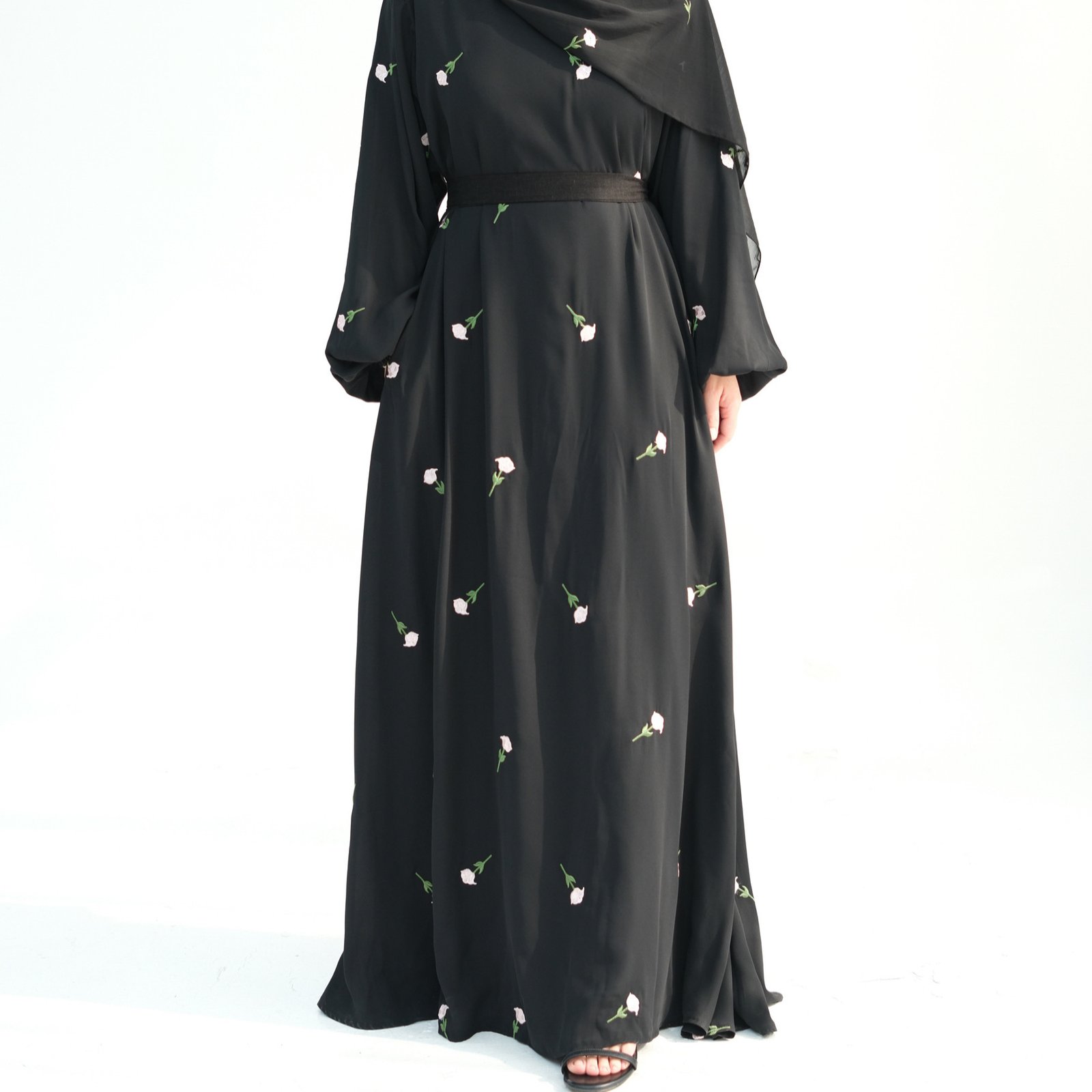 islamic clothing dresses, Luxurious Flower Embroidered 2 islamic clothing dresses, Luxurious Flower Embroidered - Image 2