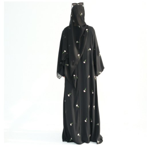 islamic clothing dresses, Luxurious Flower Embroidered 4 islamic clothing dresses, Luxurious Flower Embroidered - Image 4