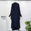 Amazing Cotton Abaya: Casual Loose Robe with Headscarf - Image 7