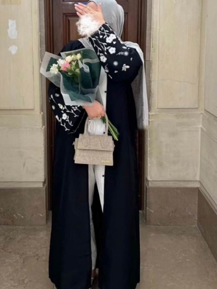 Open Black Abaya