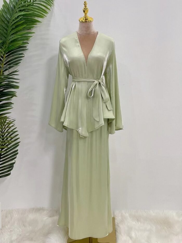 Alternative view of 💎 Stunning Style Female Skirt Suit – Lace-Up Two-Piece Set in Chic Pastel Colo