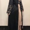 🖤 Essence Flow Abaya Open Style – Solid Black Four-Way Stretch Modestwear for Women - Image 4