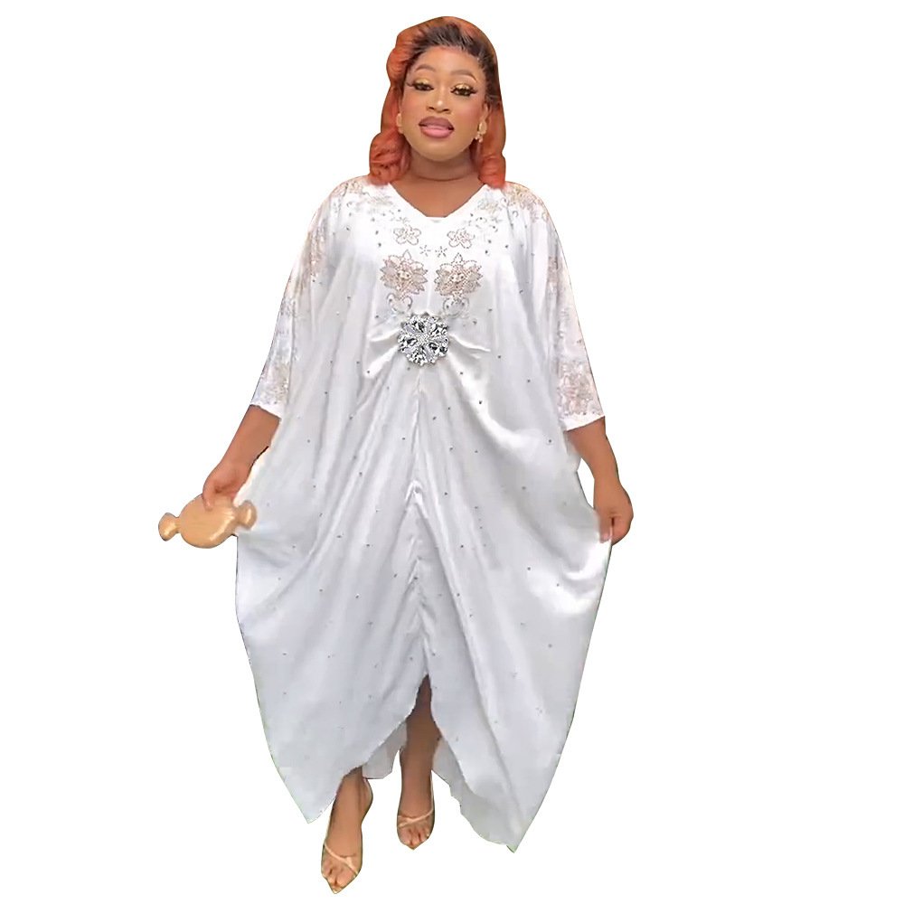Exquisite Nigerian Dresses – Beaded Chiffon Elegance with Brooch Detail 4 Exquisite Nigerian Dresses – Beaded Chiffon Elegance with Brooch Detail - Image 4