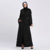 ✨ Affordable Elegance Open Abaya cheap – High-Waist Commuter Style with Lace & Sequins - Image 8