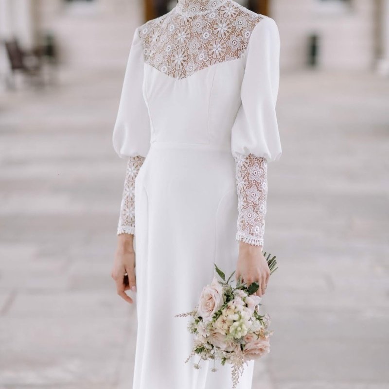 Timeless Wedding Dresses Online – Vintage Satin Lace with Elegant A-Line Fit 1 Wedding Dresses Online