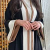 🇹🇷 Classic Crepe Abaya Turkey Online – Brown Long-Length Modest Dress with Crew Neck