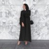 💎 Velvet Majesty Velvet Abaya – Elegant Trumpet Sleeve Swing Dress in Luxurious Shades - Image 4