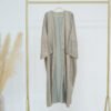 🌞 BreezeFlow Summer Open Abaya – Lightweight Long Sleeve Modestwear in Vibrant Shades - Image 5