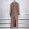 💎 Velvet Majesty Velvet Abaya – Elegant Trumpet Sleeve Swing Dress in Luxurious Shades - Image 3