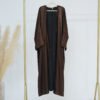 🌞 BreezeFlow Summer Open Abaya – Lightweight Long Sleeve Modestwear in Vibrant Shades - Image 7