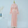 Exquisite Satin Closed Abaya – Dubai-Inspired Elegance in Solid Colors - Image 4