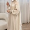 Exquisite Satin Closed Abaya – Dubai-Inspired Elegance in Solid Colors - Image 5