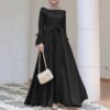 Dazzling Abaya en Satin – Harajuku-Inspired Casual Elegance - Image 2