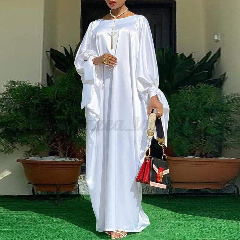 Gorgeous Long Dress with Sleeves – Effortless Modesty in Vibrant Colors - White , M