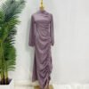 🔥 Radiant Charm Cotton Dress for Womens – Pencil Skirt Style with Trumpet Sleeves & Round Neck - Image 6