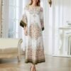 🌺 Ethereal Bloom Abaya Long – Floral Lace Modest Dress in Micro-Elastic Fabric 20 Abaya Long