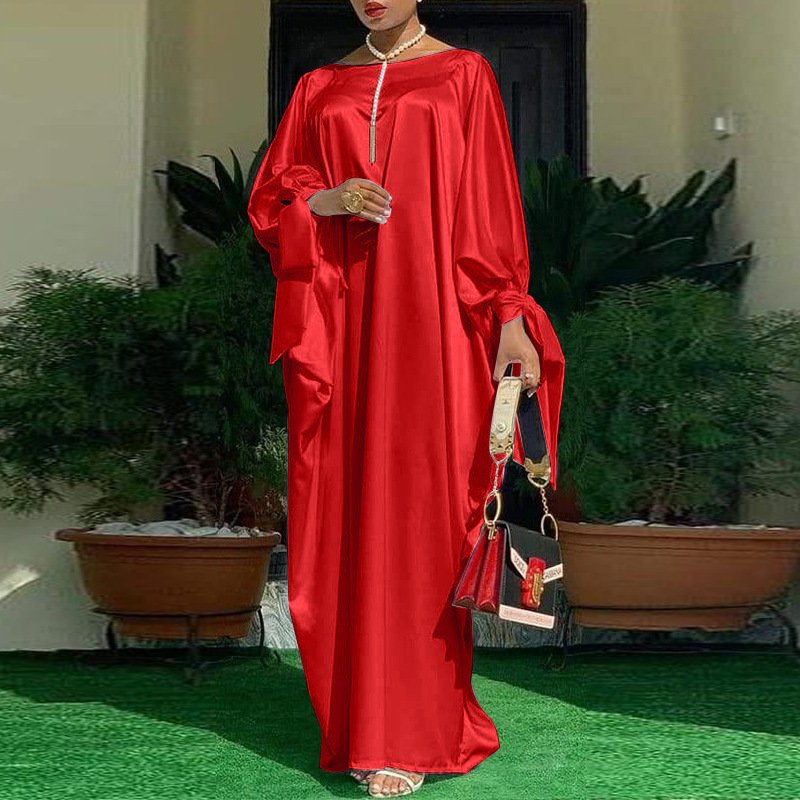 Gorgeous Long Dress with Sleeves – Effortless Modesty in Vibrant Colors - Red , S