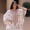 🌙 Graceful Essence Muslim Dress Women – Elegant White Long Sleeve Maxi in Free Size Fit - Image 3