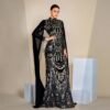 💎 Glam Radiance Dresses Wedding Dresses – Black Sequin Long Sleeve Gown with High Waist Elegance - Image 4
