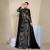 💎 Glam Radiance Dresses Wedding Dresses – Black Sequin Long Sleeve Gown with High Waist Elegance - Image 2