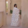 🌙 Graceful Essence Muslim Dress Women – Elegant White Long Sleeve Maxi in Free Size Fit - Image 4
