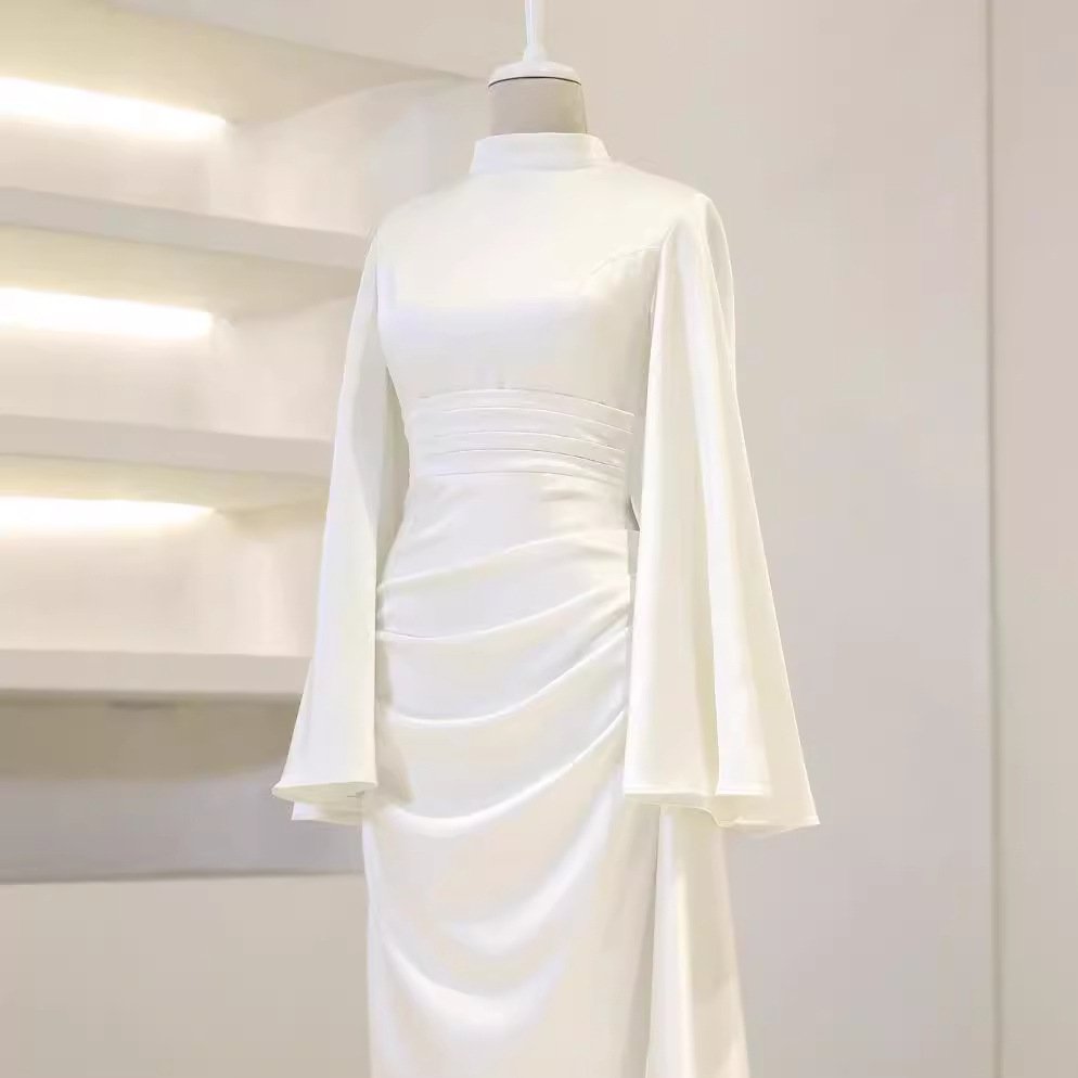 🔥 Luxury Slim Long Dress – Sleek High Waist Pullover Elegance for Every Occasion - White , XXXL