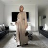 🌟 Everyday Elegance Cotton Dress for Ladies – Long Sleeve Maxi in Classic Earth Tones - Image 4