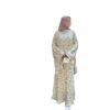 Radiant Dress Fashion – Floral Long Dress with Batwing Sleeves Two-piece Set - Image 6