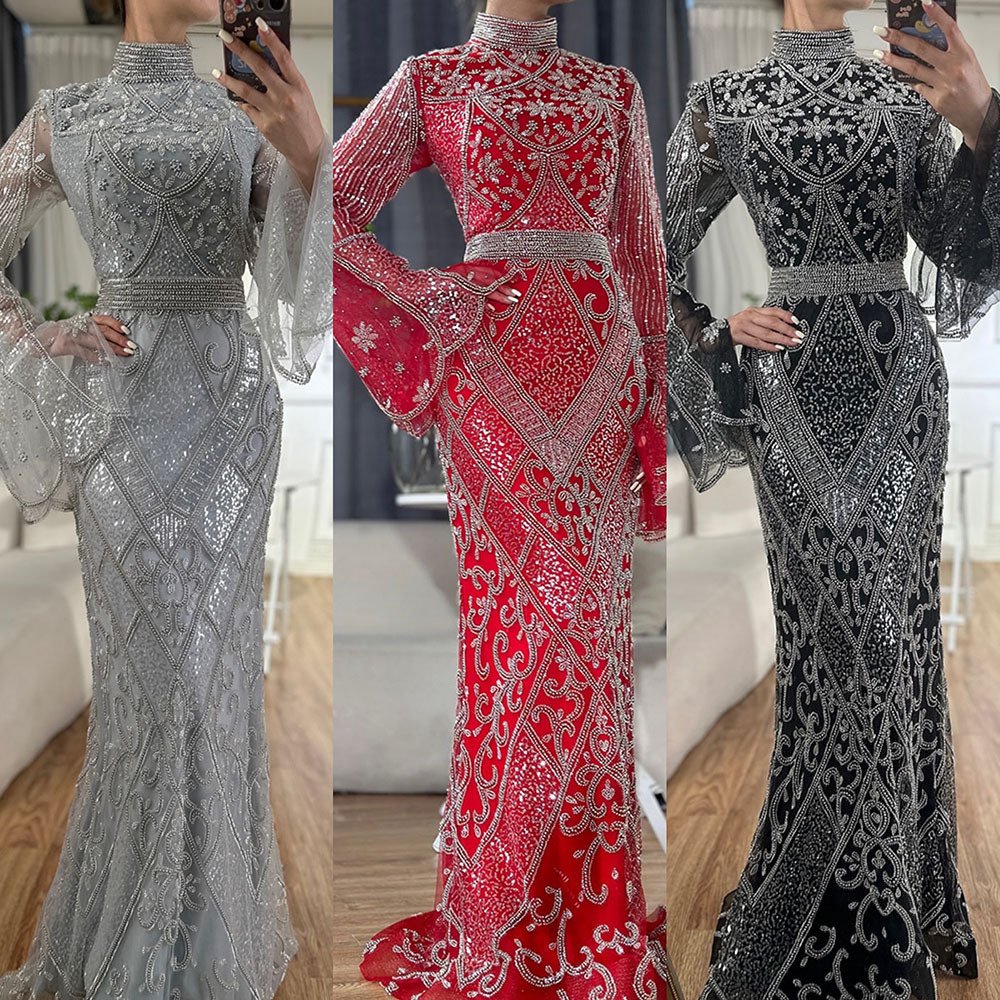 Glamorous Wedding Dress for Muslim Bride – Beaded Elegance for Unforgettable Moments 1 Wedding Dress for Muslim Bride