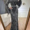 Glamorous Wedding Dress for Muslim Bride – Beaded Elegance for Unforgettable Moments 12 4