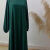 Captivating Closed Dress – Puff Sleeve Design with Hot Drilling Accents - Image 3