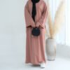 🔥 Supreme Ease Plain Abayas – Elegant Long Sleeve Modest Dresses in Vibrant Colors - Image 10