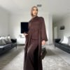 🌟 Everyday Elegance Cotton Dress for Ladies – Long Sleeve Maxi in Classic Earth Tones - Image 2
