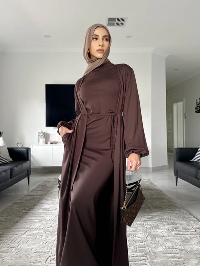 Alternative view of 🌟 Everyday Elegance Cotton Dress for Ladies – Long Sleeve Maxi in Classic Earth Tones