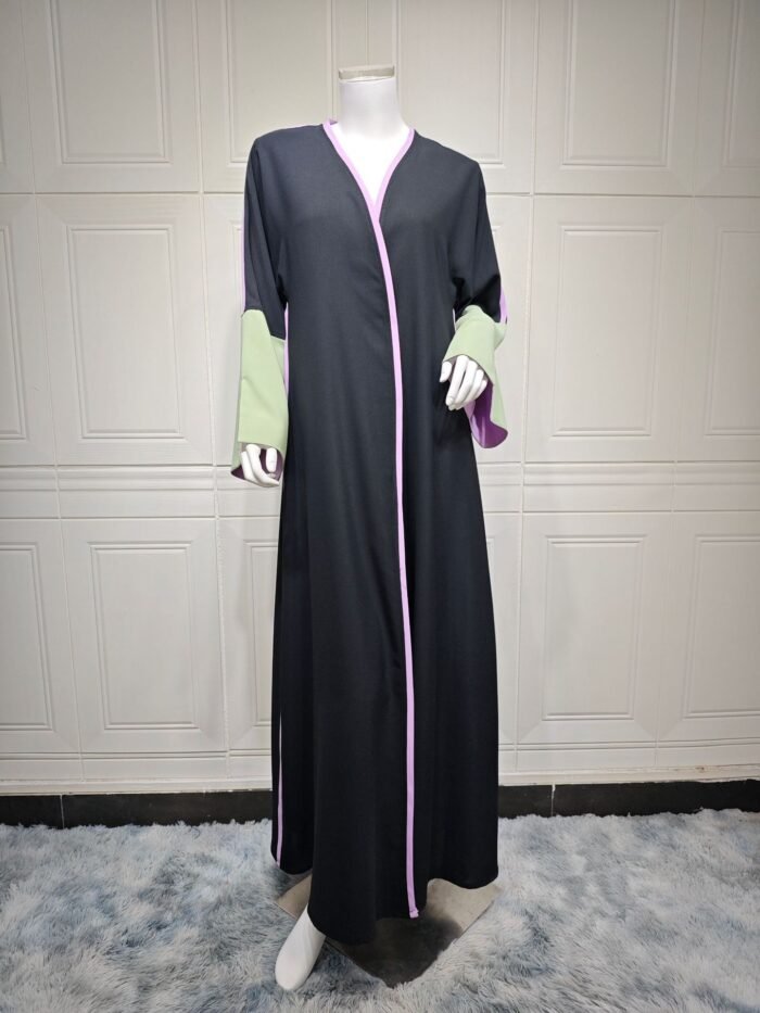 Alternative view of 🔥 GlamGlow Cotton Dress Dress – Elegant Contrasting Color Maxi for Daily Chic