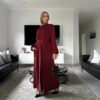 🌟 Everyday Elegance Cotton Dress for Ladies – Long Sleeve Maxi in Classic Earth Tones - Image 9