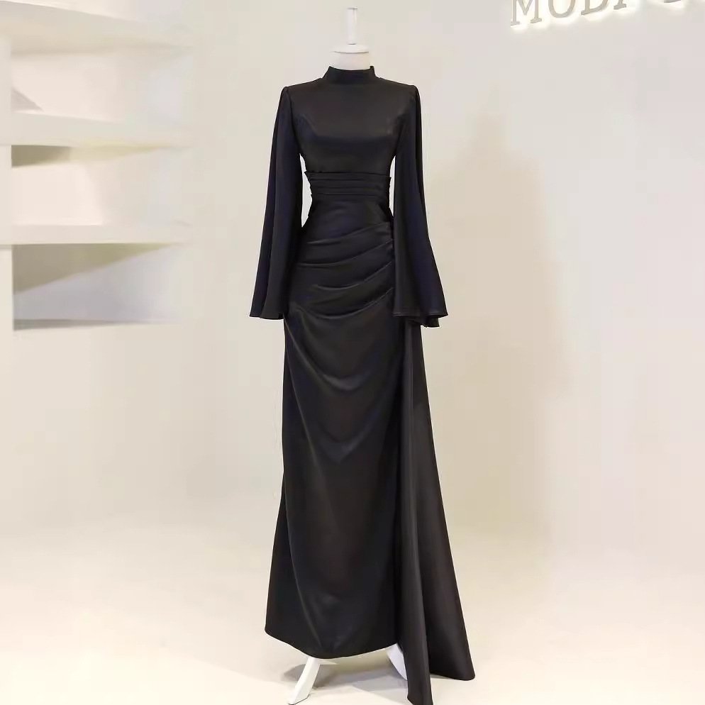 🔥 Luxury Slim Long Dress – Sleek High Waist Pullover Elegance for Every Occasion - Black , XS