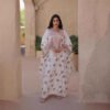 🌙 Graceful Essence Muslim Dress Women – Elegant White Long Sleeve Maxi in Free Size Fit - Image 5