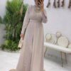 stunning Evening Dress for Older Lady – Crumpled Texture with Belted A-Line Silhouette 16 Evening Dress for Older Lady