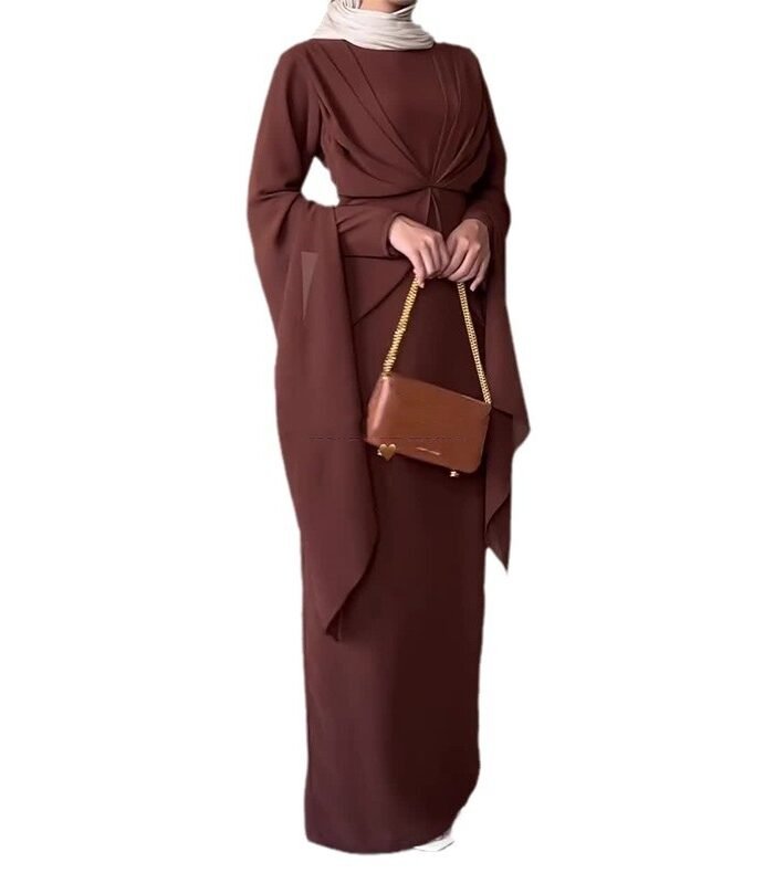 Alternative view of 🌟 SereneFit Comfort Women Dresses – Light Brown Pullover Maxi with Mid Waist Elegance