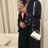 🖤 Majestic Flow Open Abaaya – Black Swing-Cut Long Sleeve Abaya with Matching Headscarf - Image 7