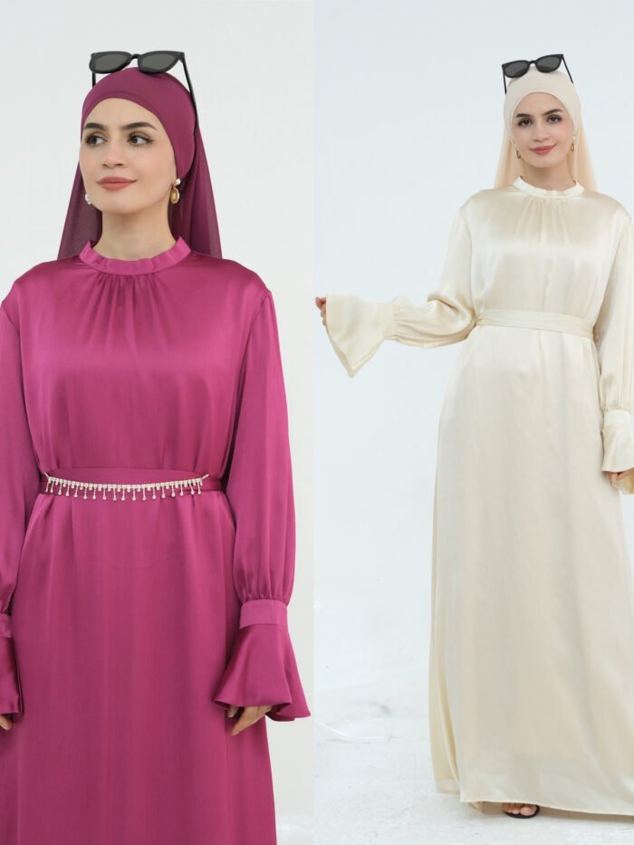 Alternative view of 🔥 Majestic Allure Abaya Closed – Elegant A-Line Commuter Style for Modern Women