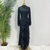 🔥 Radiant Charm Cotton Dress for Womens – Pencil Skirt Style with Trumpet Sleeves & Round Neck - Image 3