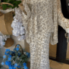 Radiant Dress Fashion – Floral Long Dress with Batwing Sleeves Two-piece Set - Image 2