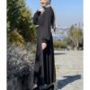 Glamorous Chiffon Dress – Flowing Umbrella Skirt with Lace-Up Detail - Image 4