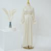 Exquisite Satin Closed Abaya – Dubai-Inspired Elegance in Solid Colors - Image 6