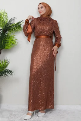 ✨ GlowLayer Abaya and Kaftan – Fully Lined Sequin Dress for Modest Events 68 1 8