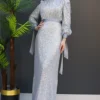 ✨ GlowLayer Abaya and Kaftan – Fully Lined Sequin Dress for Modest Events - Image 2