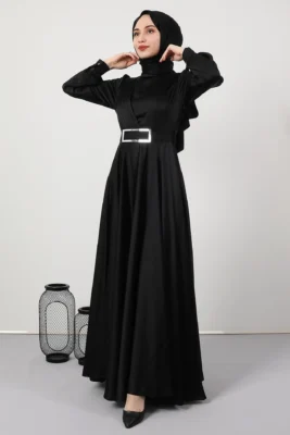 ✨ Radiance Long Sleeve Satin Dress – Modest Kobe Satin Elegance 73 3