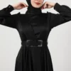 ✨ Radiance Long Sleeve Satin Dress – Modest Kobe Satin Elegance 11 long sleeve satin dress